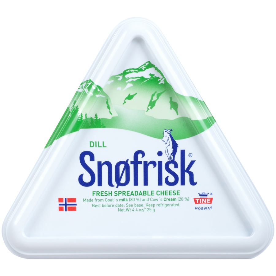 slide 1 of 8, Snøfrisk Snofrisk Dill Spreadable Goat Cheese, 4.4 oz