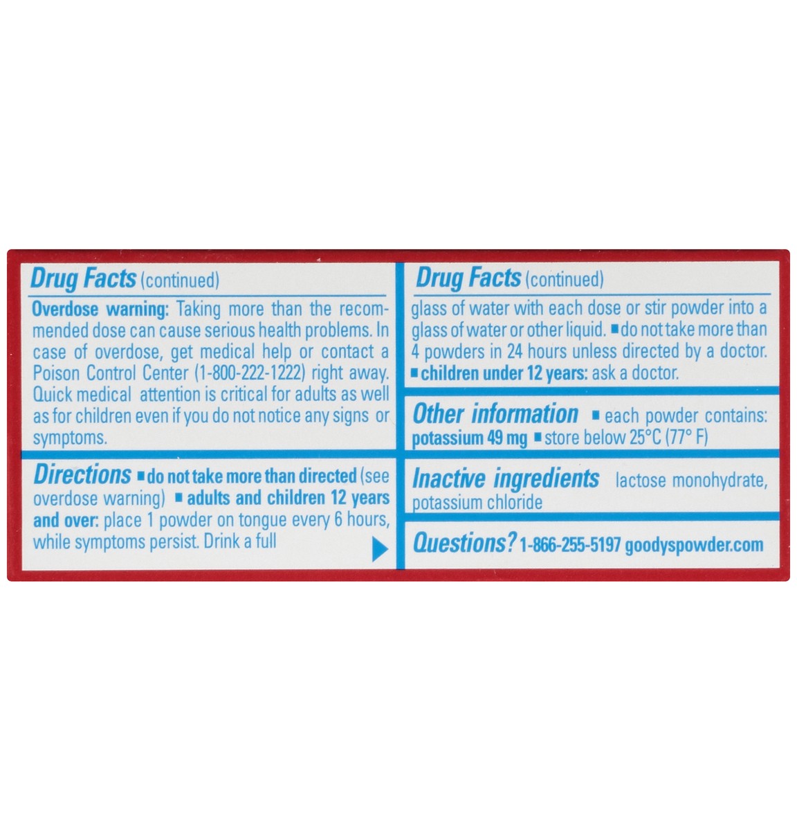 slide 4 of 10, Goody's Back and Body Pain Relief Powder, Body Aches & Pains Relief, 24 Powder Sticks, 24 ct