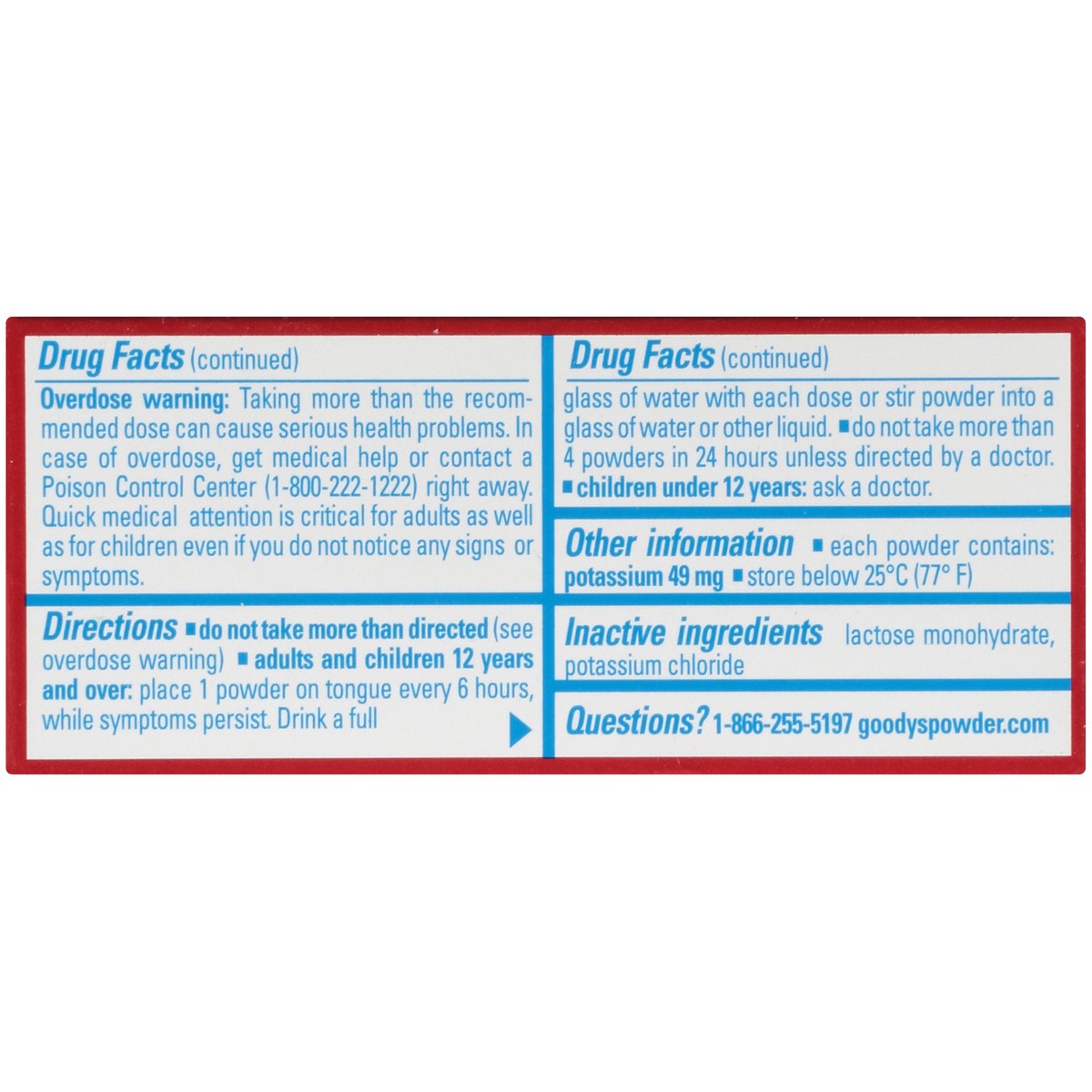 slide 5 of 10, Goody's Back and Body Pain Relief Powder, Body Aches & Pains Relief, 24 Powder Sticks, 24 ct