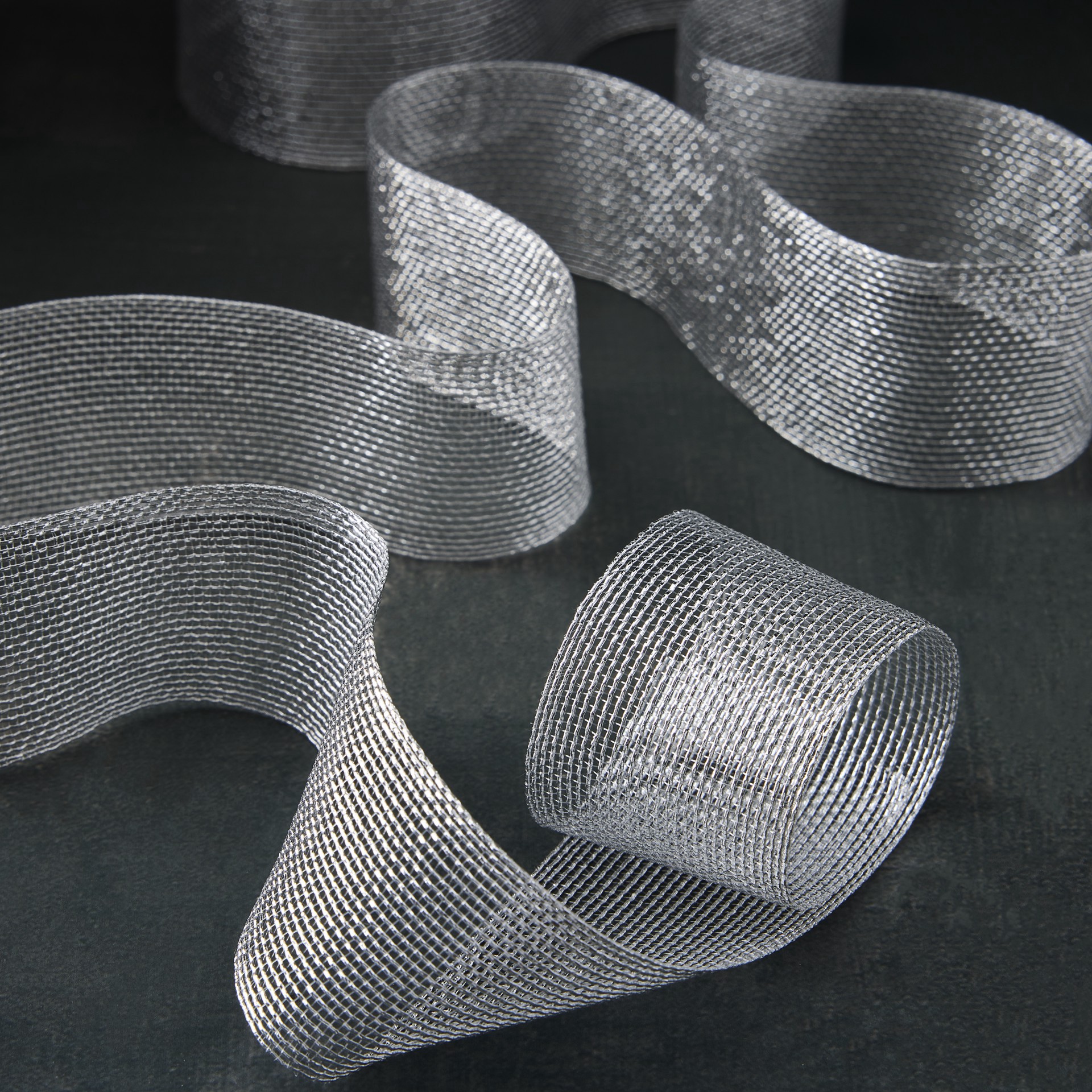 slide 3 of 4, 1.5" X 3yd. Metallic Mesh By Celebrate It, 1.5 in x 3 yd