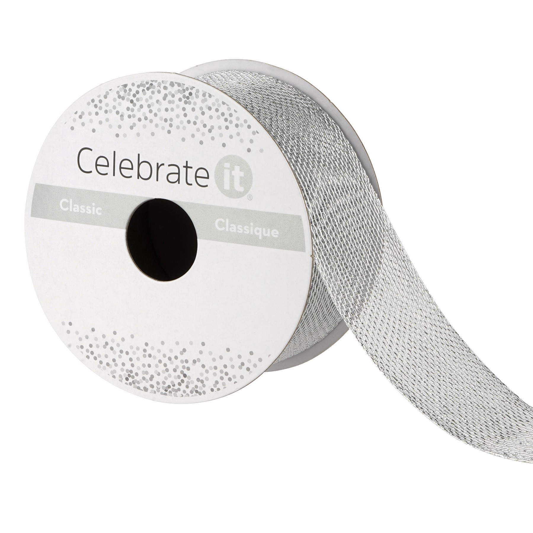 slide 4 of 4, 1.5" X 3yd. Metallic Mesh By Celebrate It, 1.5 in x 3 yd