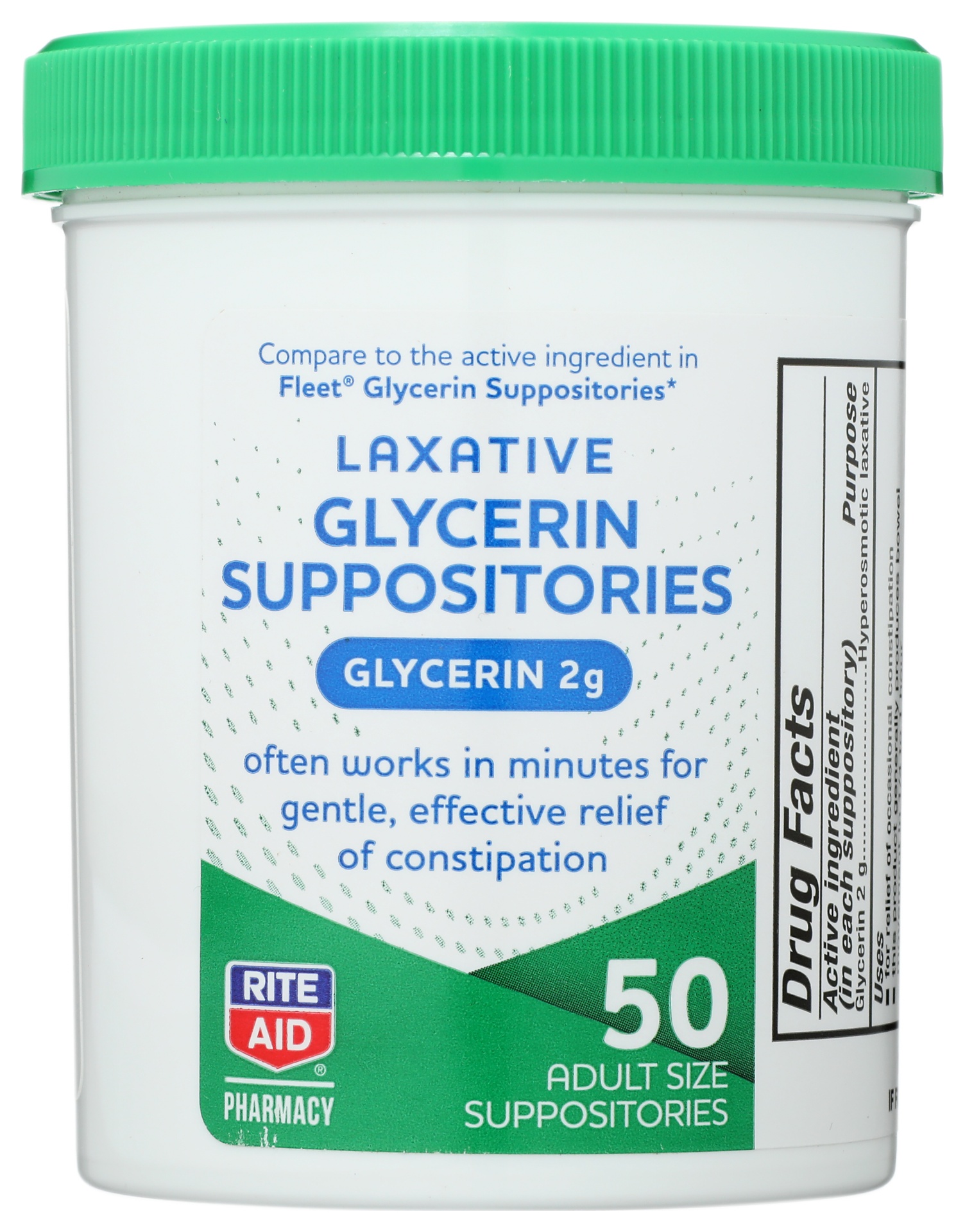 slide 1 of 3, Rite Aid Ra Lax Supp Gly, 50 ct