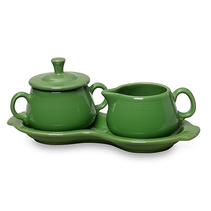 slide 1 of 2, Fiesta Sugar and Creamer Set with Tray - Shamrock, 1 ct