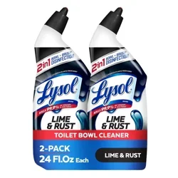 Lysol Toilet Bowl Cleaner Lime & Rust Remover Twin Pack - 2 pk / 24 fl oz