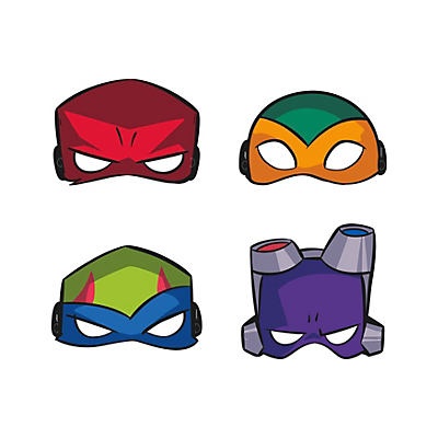 slide 1 of 1, Unique Industries Teenage Mutant Ninja Turtles Party Masks, 8 ct