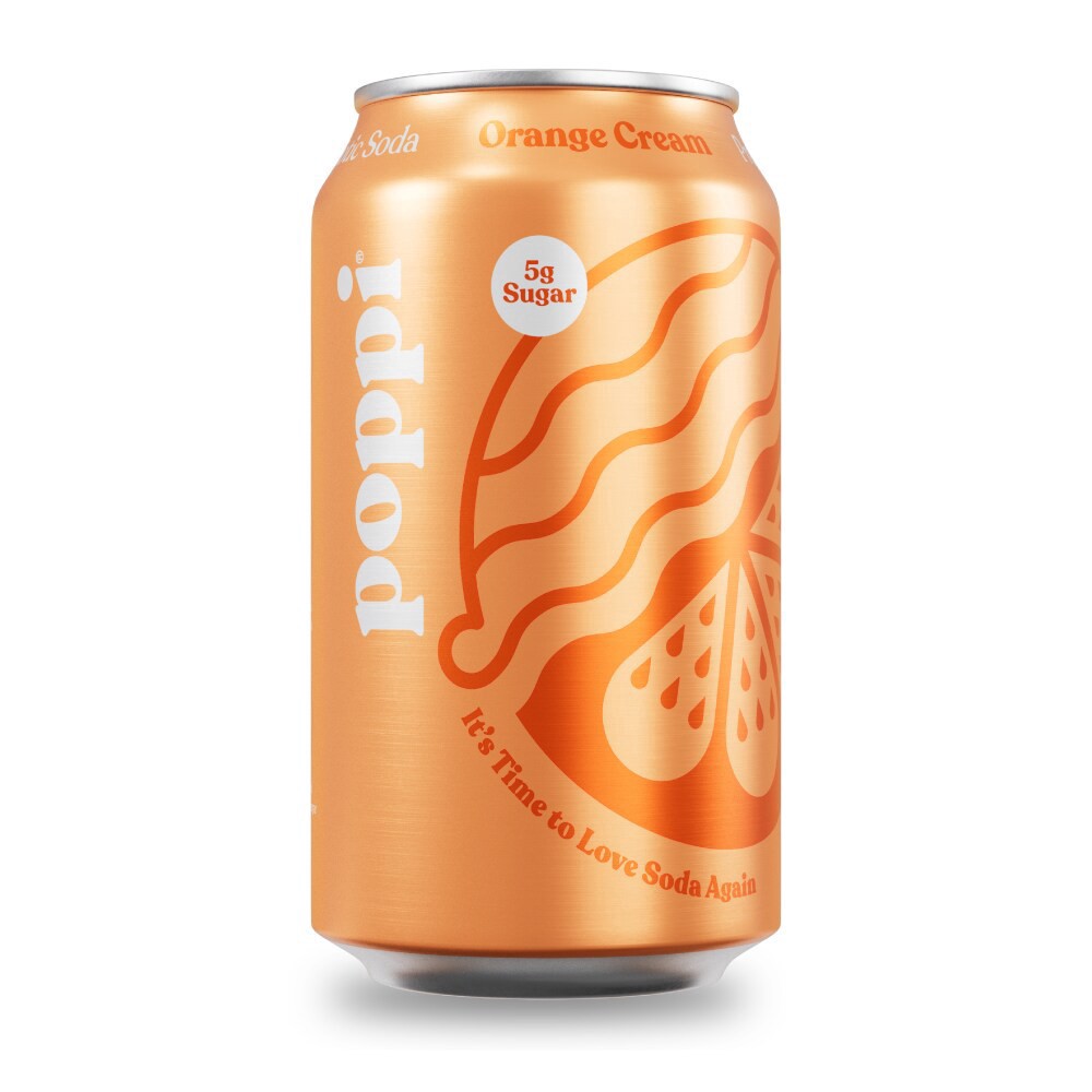 slide 5 of 5, Poppi Orange Cream Flavored Prebiotic Soda 12 fl oz, 12 fl oz