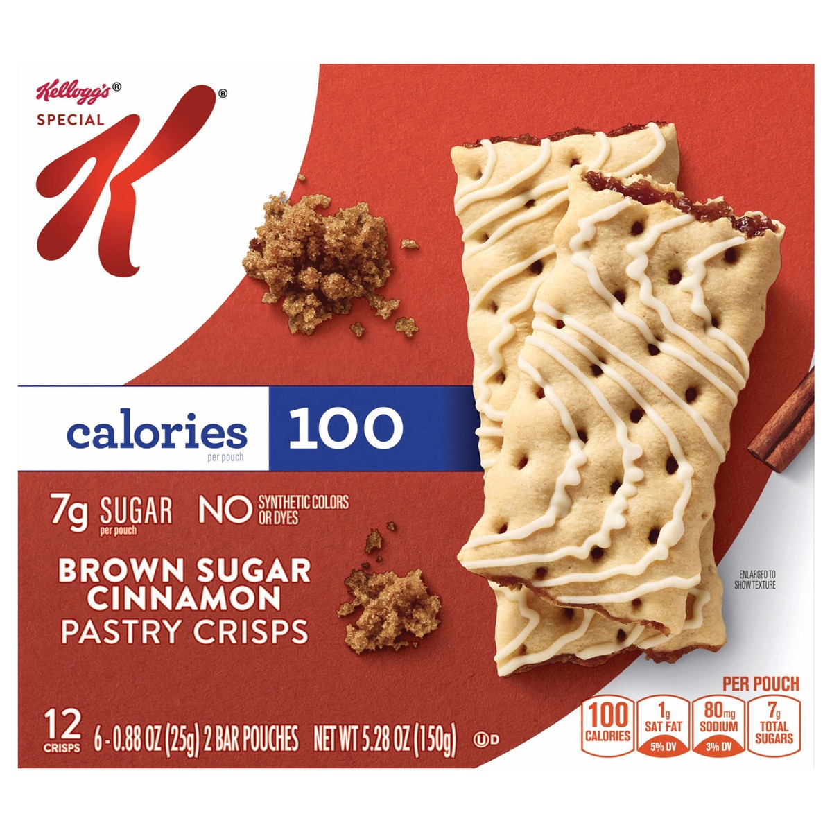 slide 1 of 5, Special K Kellogg's Special K Pastry Crisps, Brown Sugar Cinnamon, 5.28 oz, 12 Count, 5.28 oz