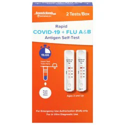 Speedy Swab Rapid COVID-19 + Flu A&B Antigen Self-Test 2 ea