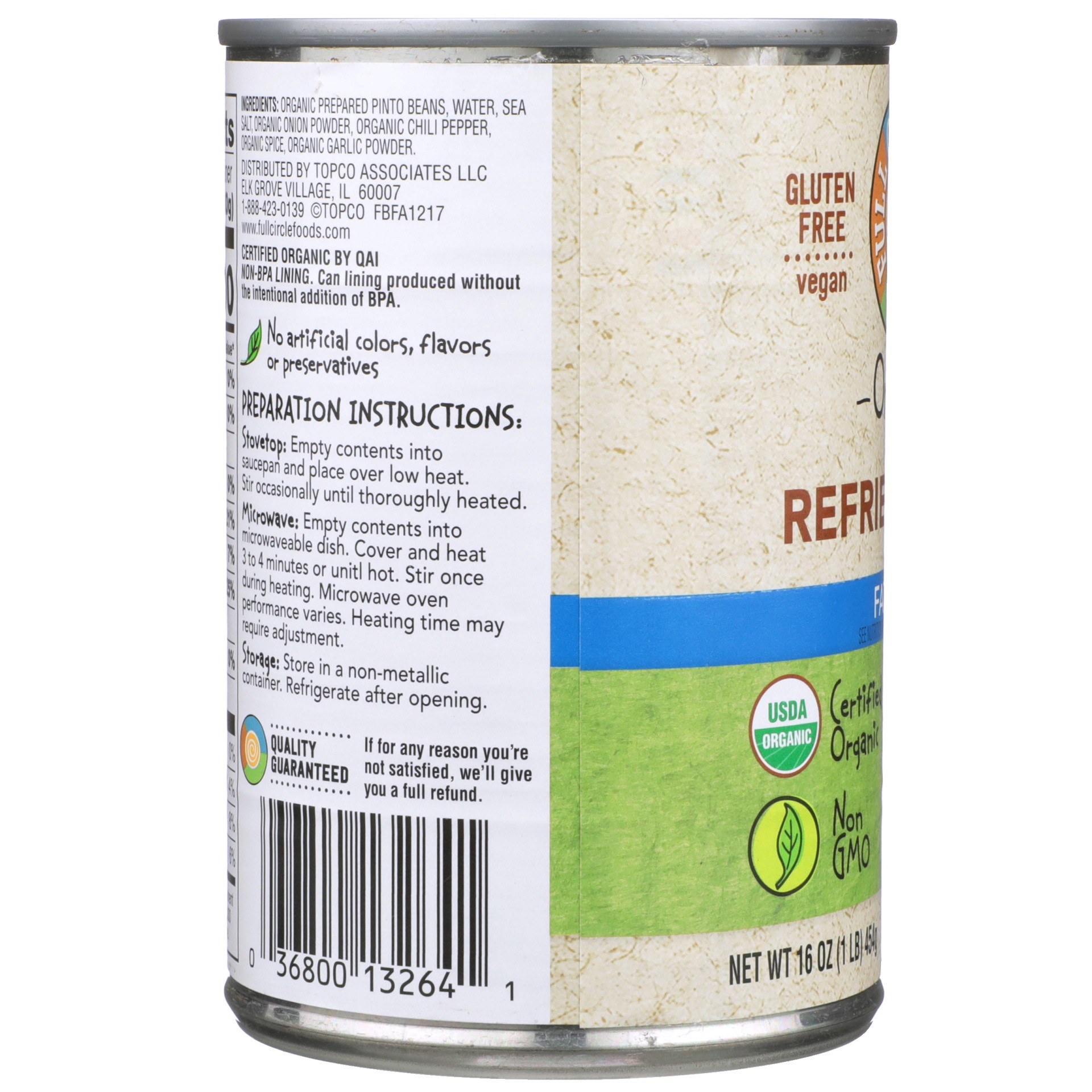 slide 2 of 6, Full Circle Market Organic Fat Free Refried Beans, 15 oz