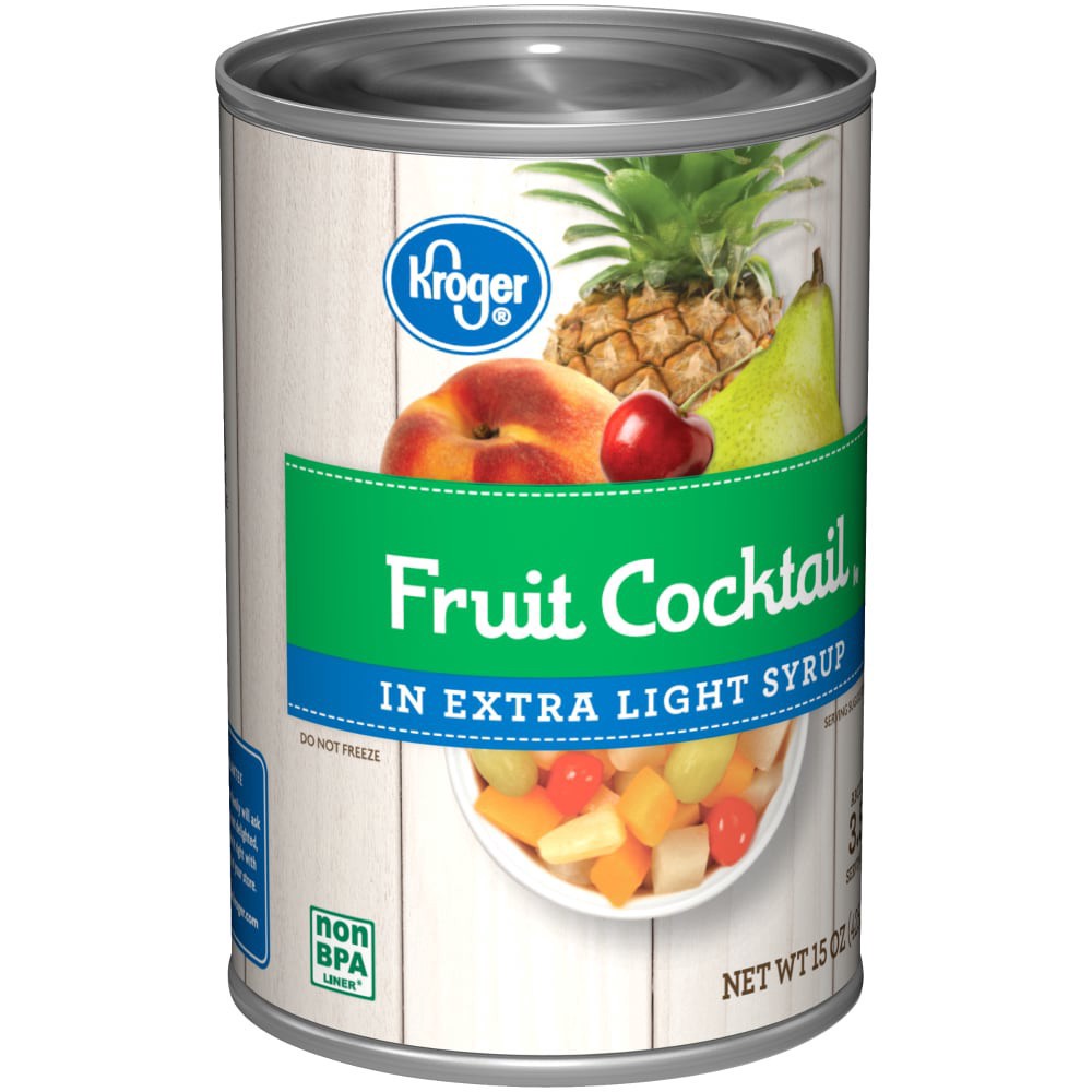 slide 4 of 4, Kroger Fruit Cocktail In Extra Light Syrup, 15 oz