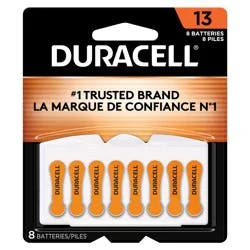 Duracell Size 13 Hearing Aid Batteries, 8/Pack