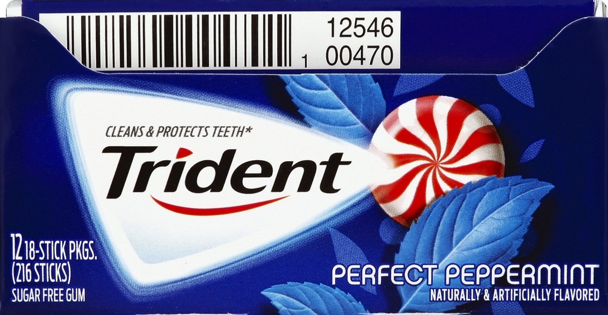 slide 5 of 5, Trident Gum 12 ea, 12 pk; 18 ct