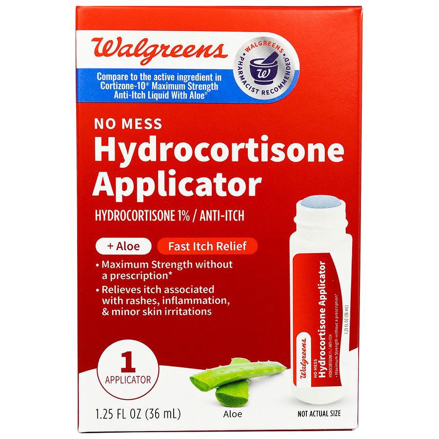 slide 1 of 5, Walgreens Hydrocortisone Roller, Fast Itch Relief, 1.25 fl oz