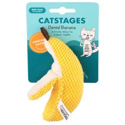 Petstages Dental Banana Catnip Filled Cat Toy