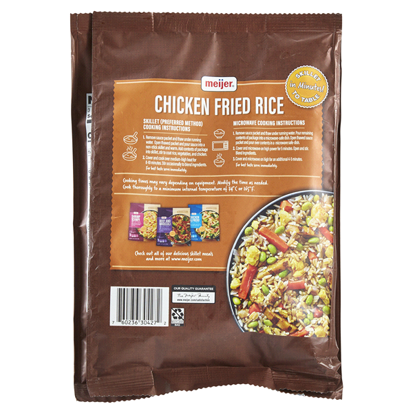 slide 4 of 25, Meijer Chicken Fried Rice Skillet Meal, 21 oz