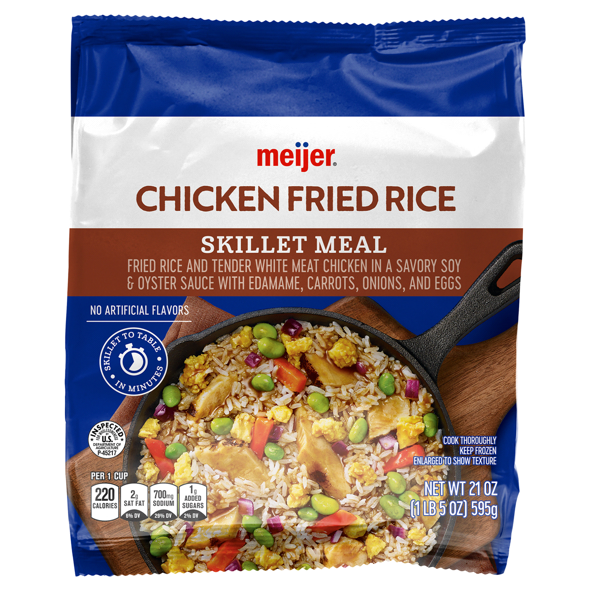 slide 1 of 25, Meijer Chicken Fried Rice Skillet Meal, 21 oz