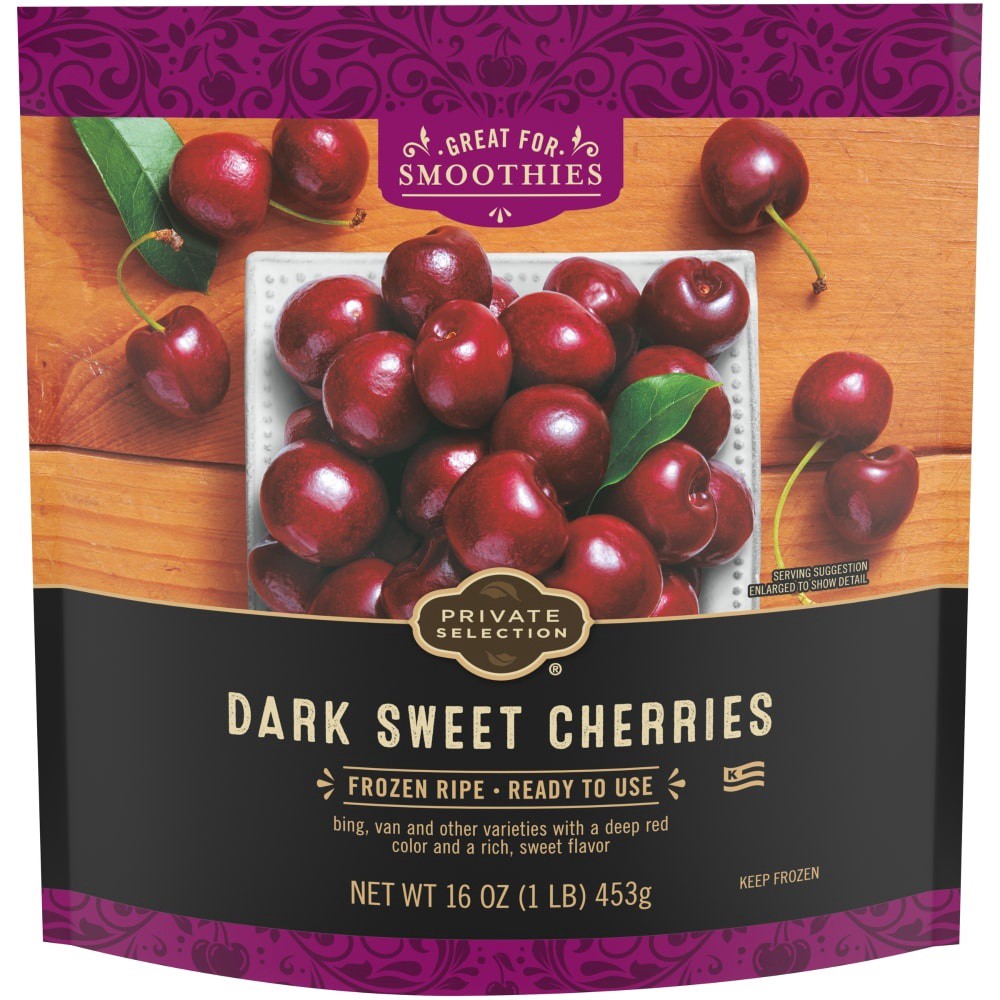 slide 2 of 3, Private Selection Frozen Dark Sweet Cherries, 16 oz
