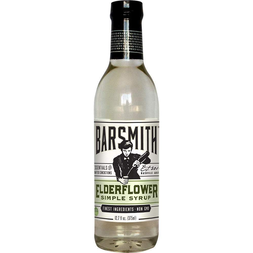 slide 1 of 1, Barsmith Elderflower Simple Syrup, 375 ml