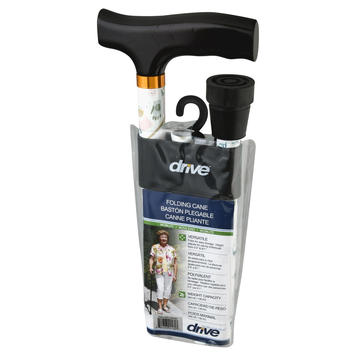 slide 2 of 9, Drive Cane Folding - Each, 1 ct