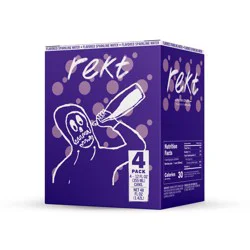 Rekt Moon Crush Seltzer Water, 4 Pack, 12 oz cans