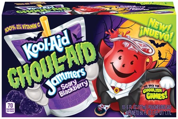 slide 1 of 1, Kool-Aid Ghoul-Aid Jammers Scary Blackberry Drink - 6 oz, 6 oz