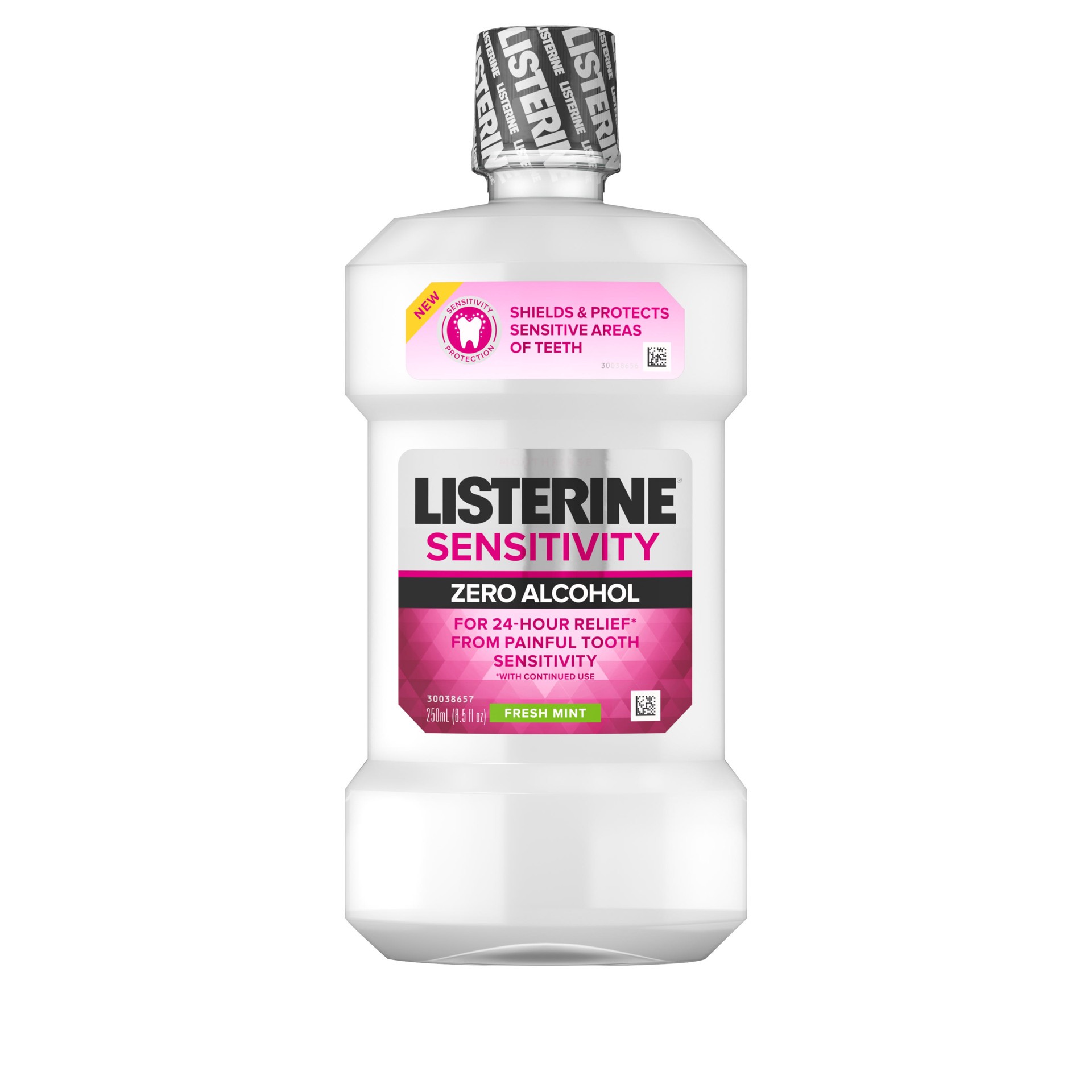 slide 1 of 6, Listerine Sensitivity Zero Alcohol Mouthrinse, Fresh Mint, 8.45 fl oz