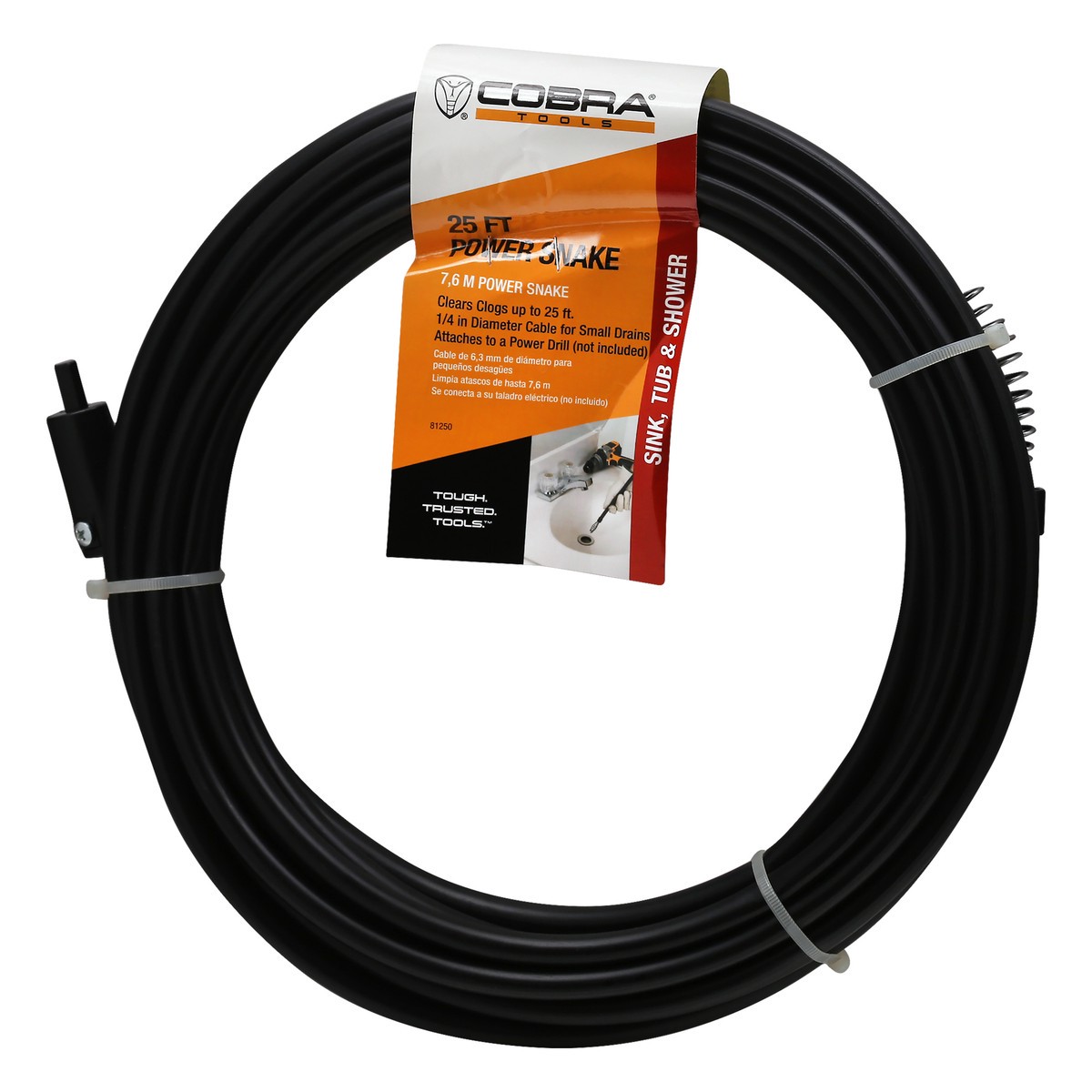 slide 2 of 4, Auger Pwr Snake 1/4x25, 1 ct