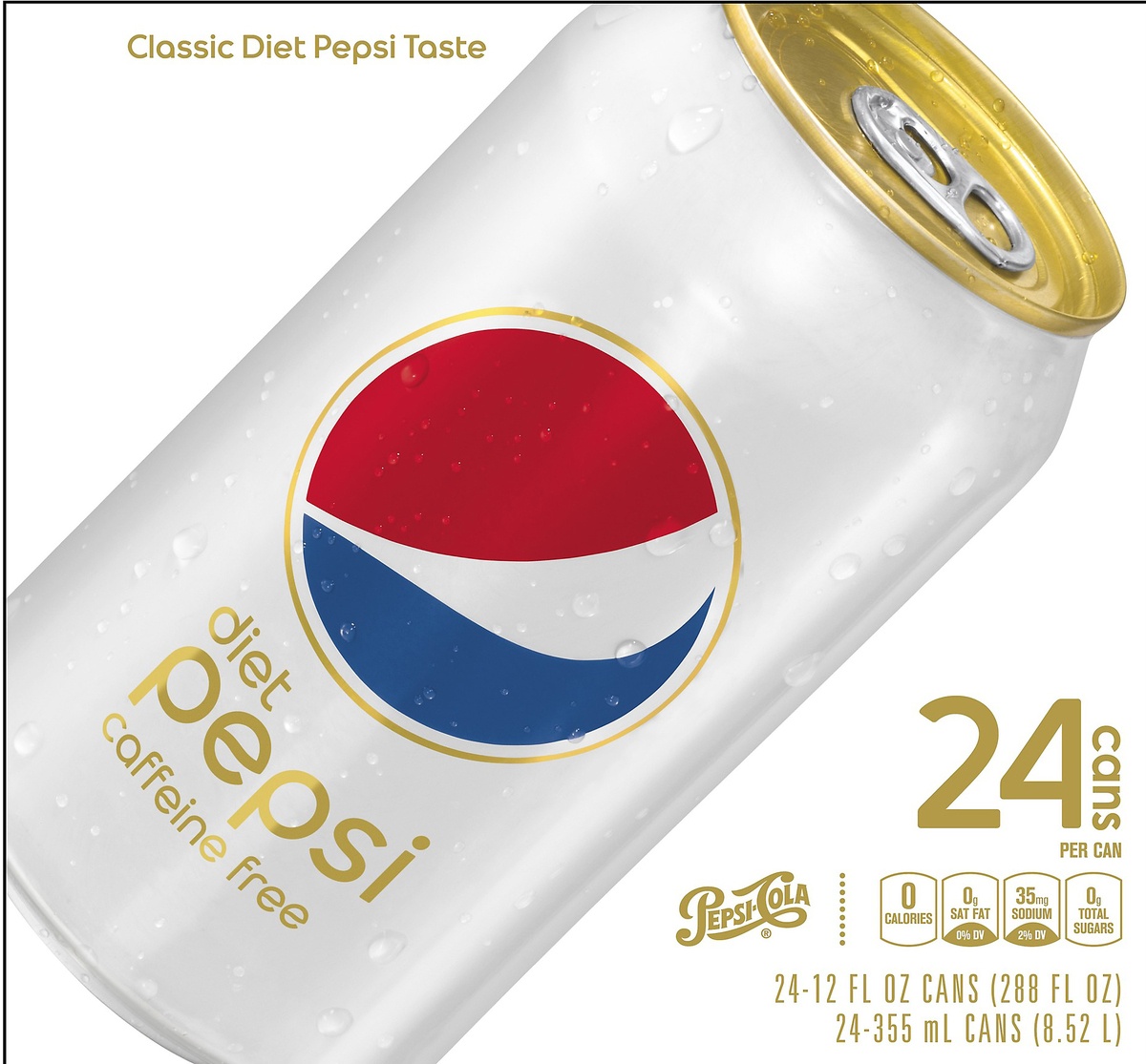 slide 5 of 5, Diet Pepsi Caffeine Free Soda, 24 ct; 12 fl oz