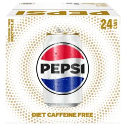 Pepsi Cola, Diet, Caffeine Free, 24 Cans