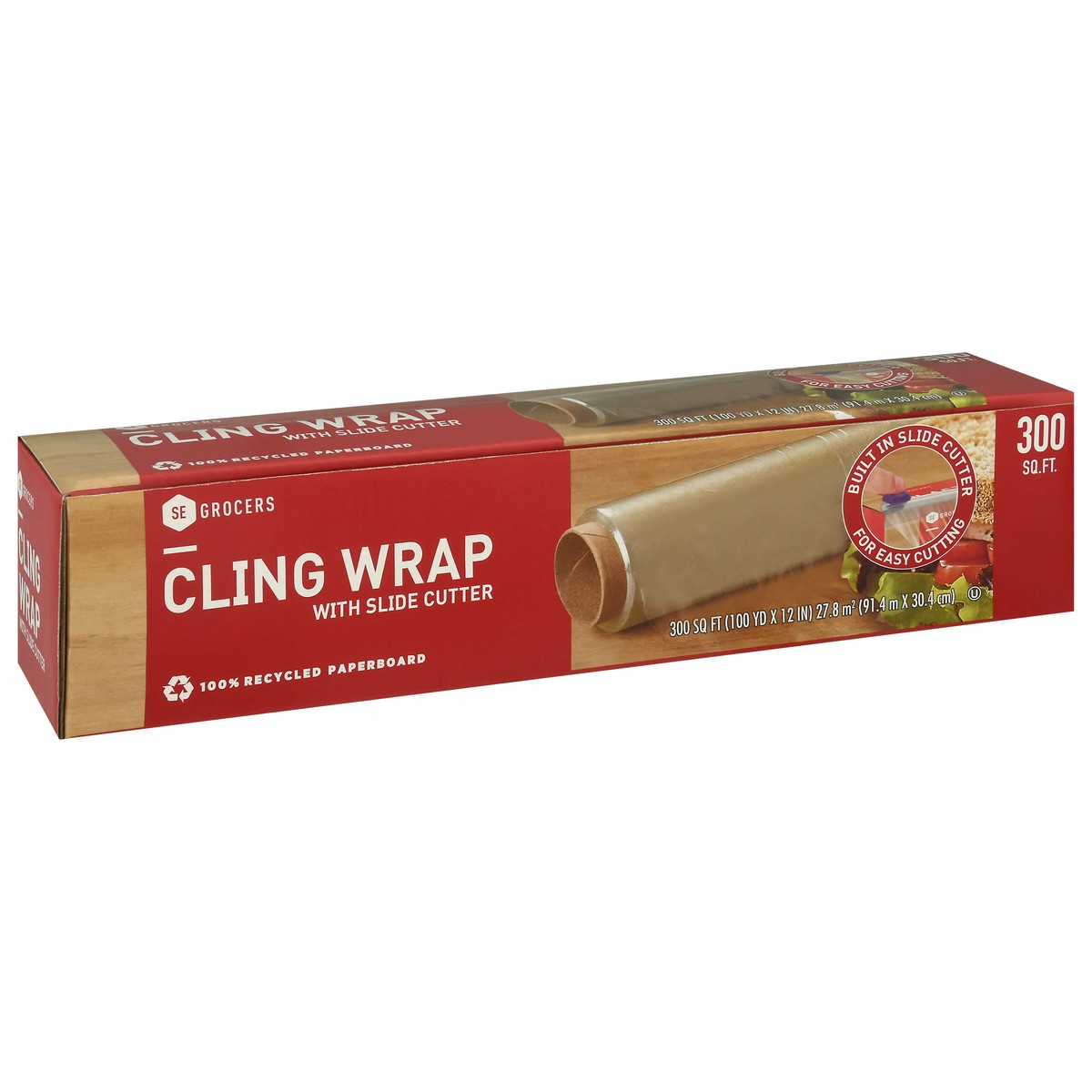 slide 8 of 12, Se Grocers Plstc Wrap W/Cutter, 300 sq ft