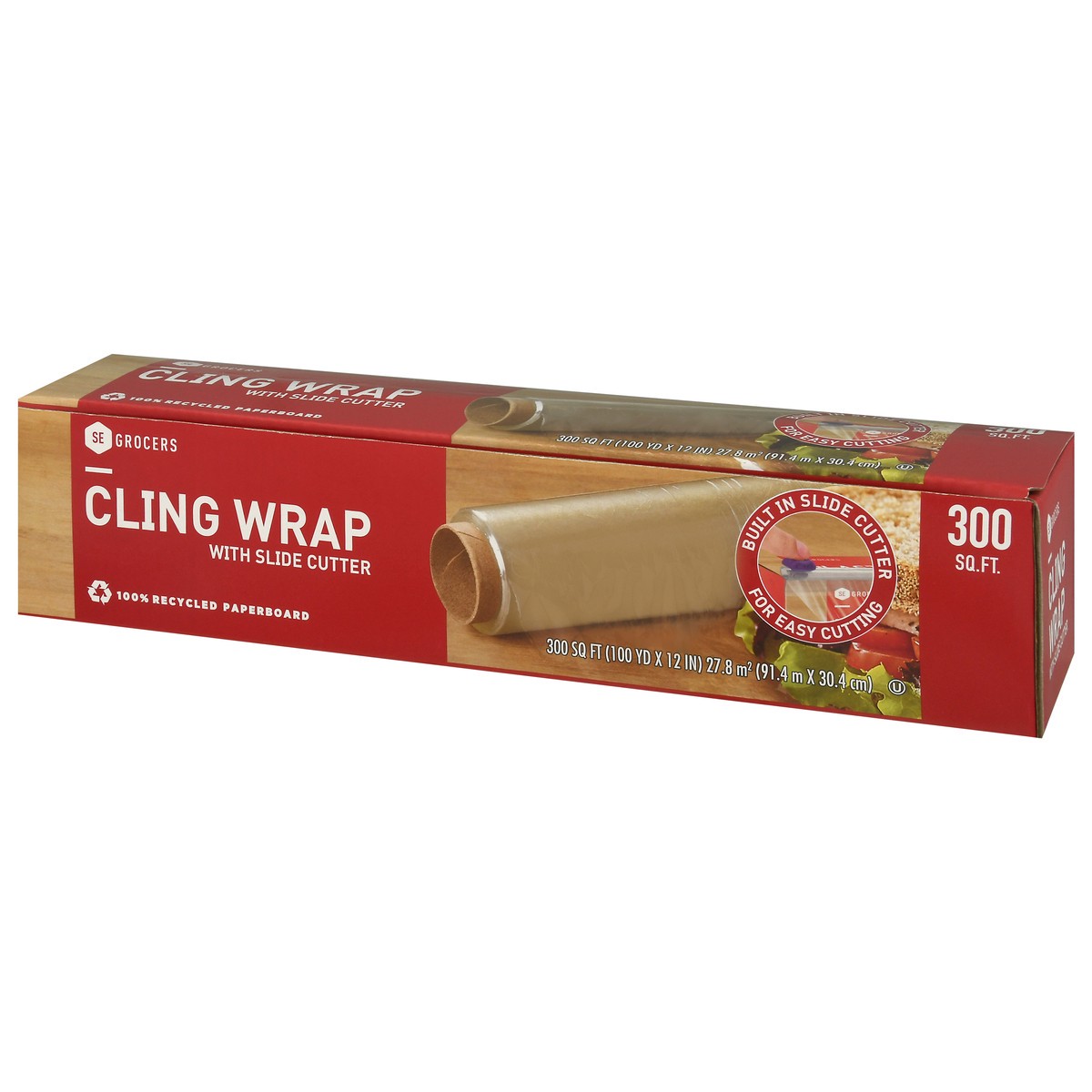 slide 4 of 12, Se Grocers Plstc Wrap W/Cutter, 300 sq ft