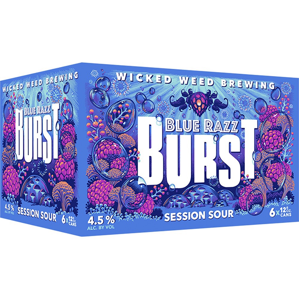 slide 1 of 1, Wicked Weed Brewing Wicked Weed Blue Razz Burst, 6 ct; 12 oz