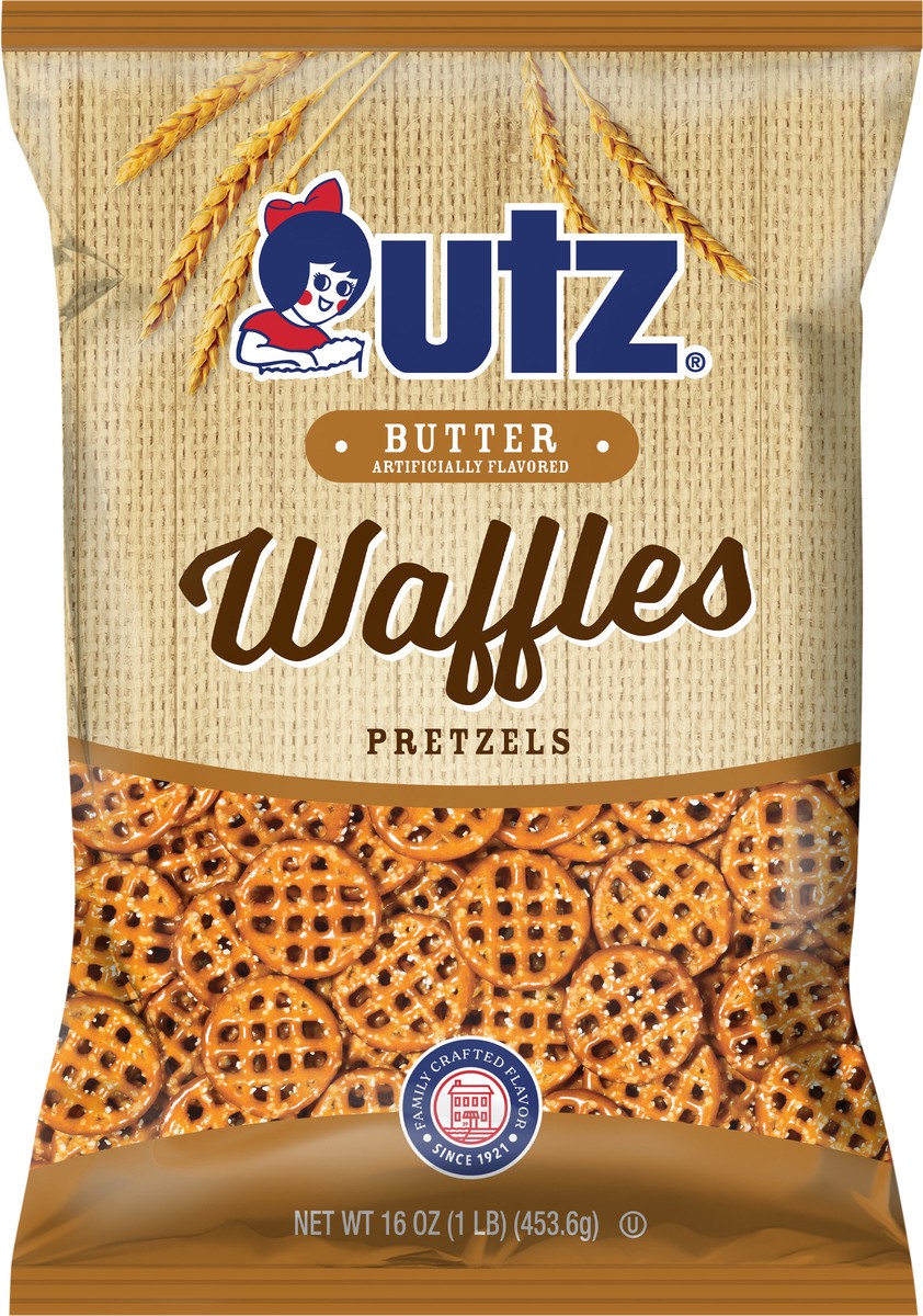 slide 6 of 7, Utz 16 oz Utz Butter Waffles Pretzels, 16 oz