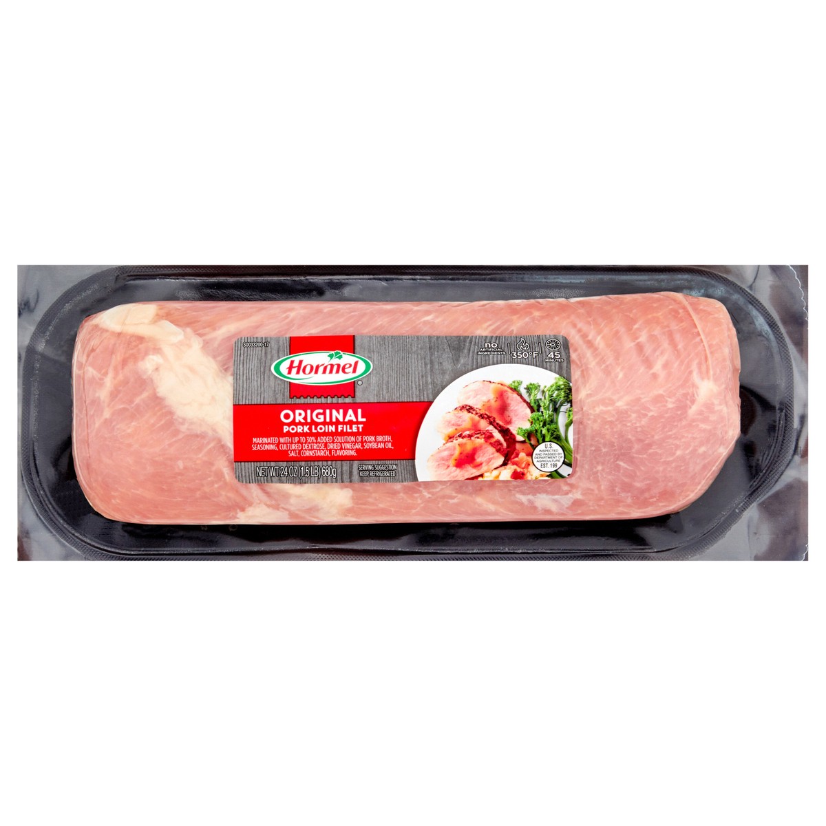 slide 1 of 12, HORMEL ALWAYS TENDER Original Pork Loin Filet, 24 oz