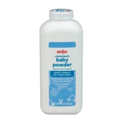 Meijer Cornstarch Baby Powder. 15 Oz