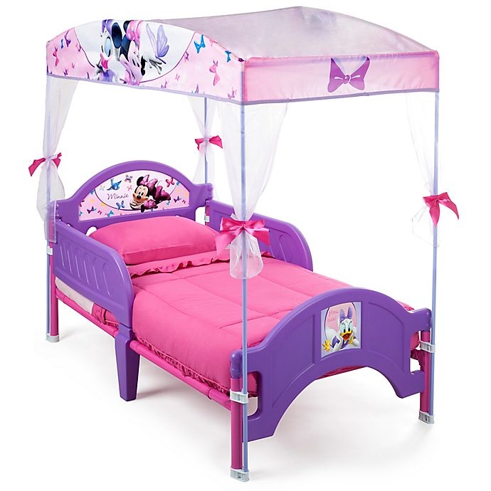 slide 1 of 4, Disney Minnie Mouse Canopy Toddler Bed - Pink, 1 ct