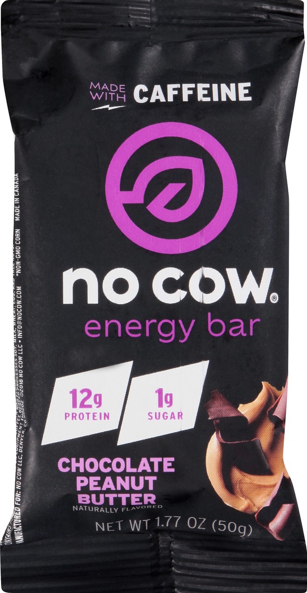 slide 5 of 13, No Cow Chocolate Peanut Butter Energy Bar 1.77 oz, 1.77 oz