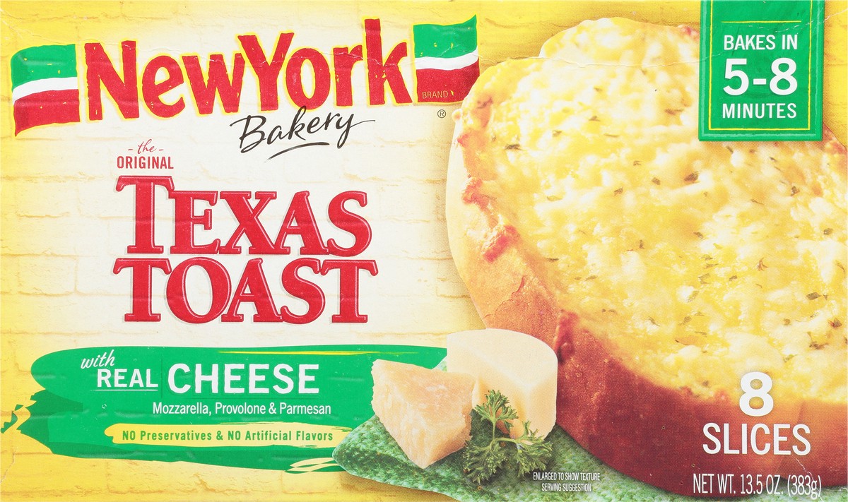 slide 6 of 9, New York Bakery Real Cheese Texas Toast, 8 ct