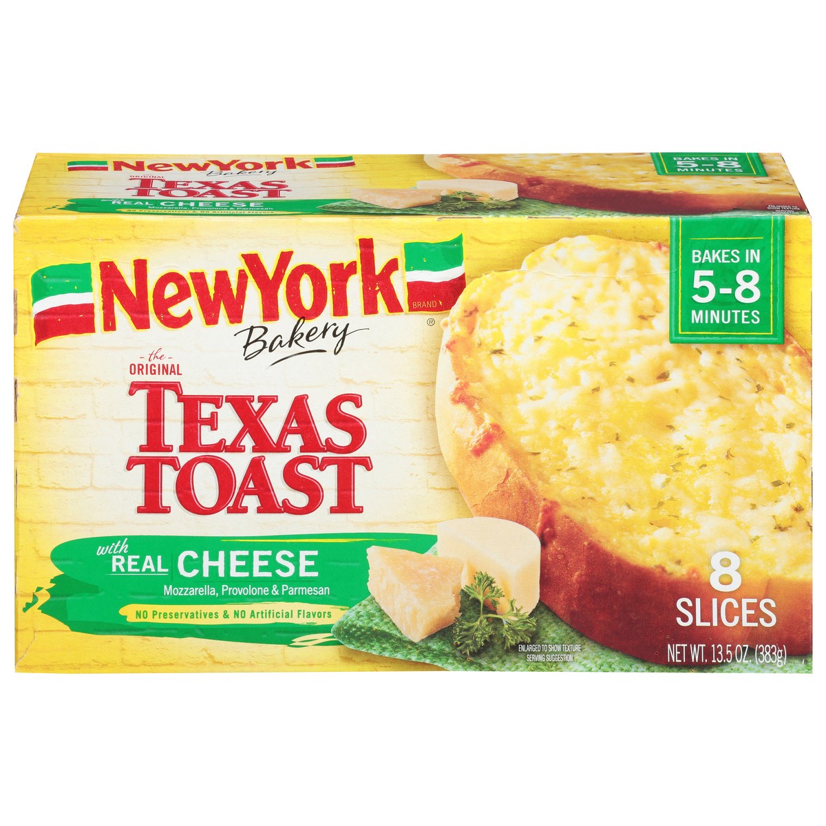 slide 1 of 9, New York Bakery Real Cheese Texas Toast, 8 ct