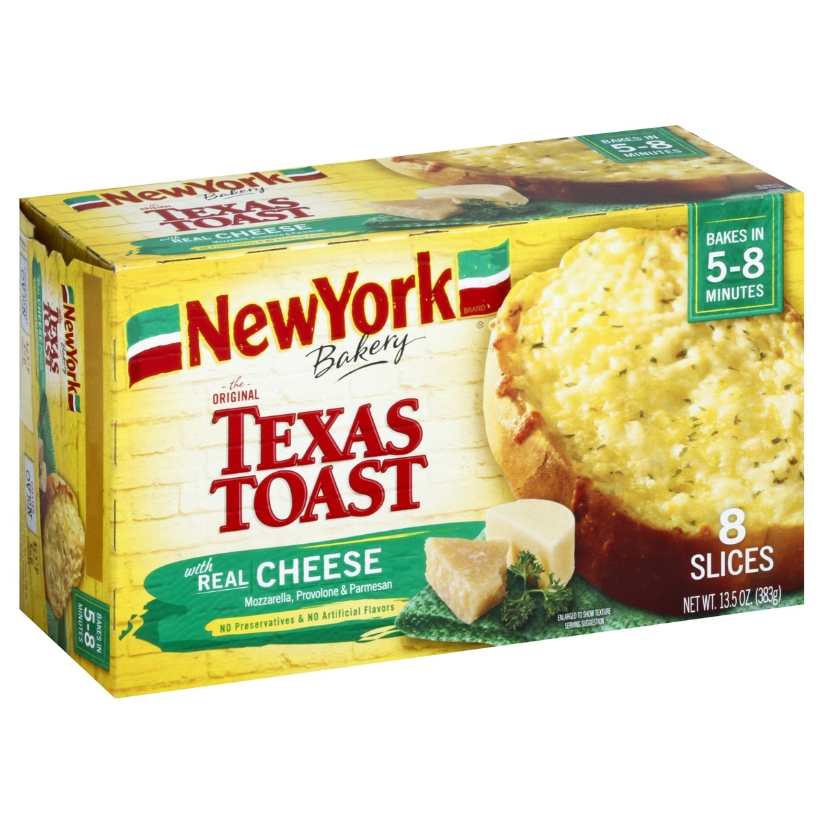 slide 1 of 8, New York Brand Bakery The Original Texas Toast with Real Cheese, 13.5 oz