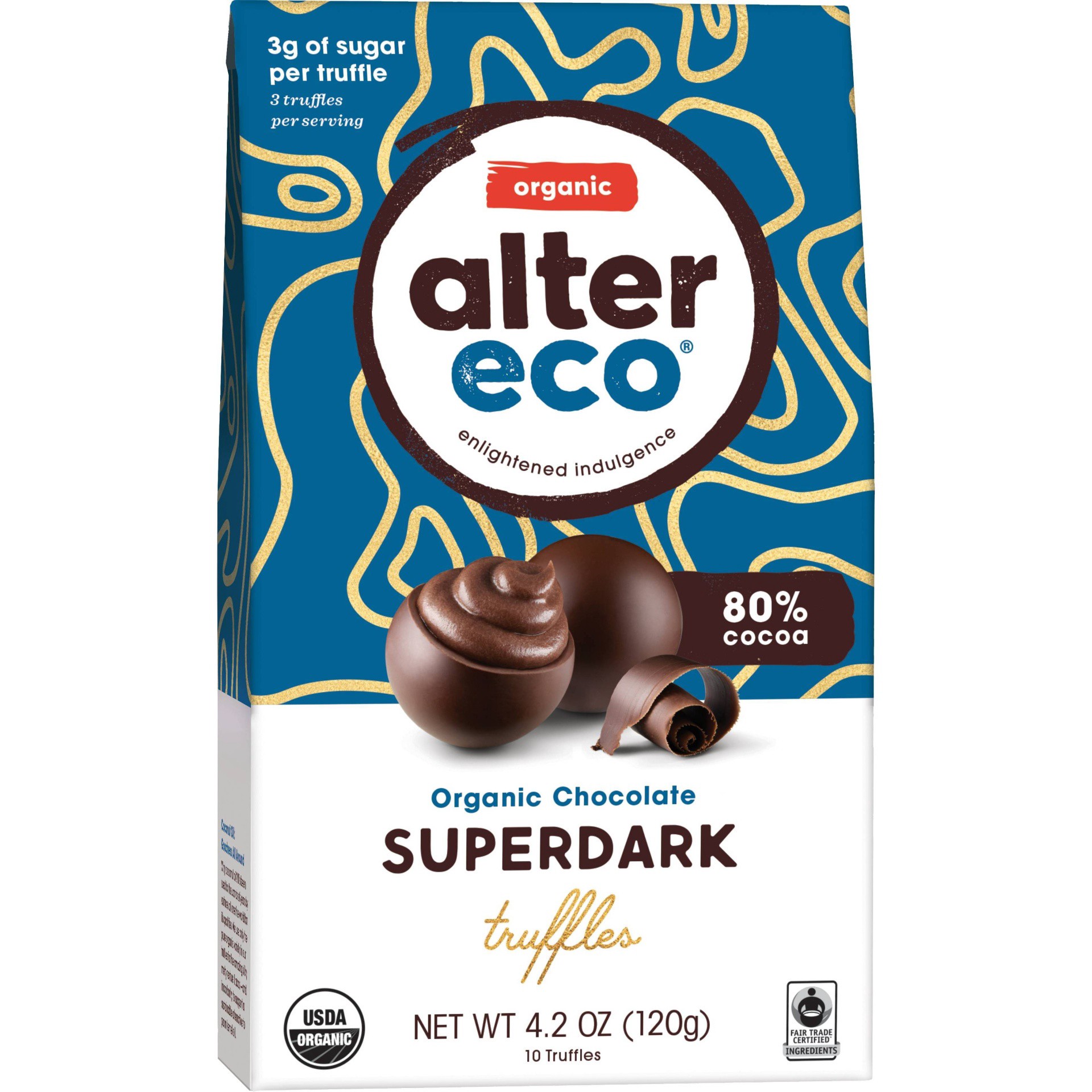 slide 1 of 5, Alter Eco Bagged Truffles - Super Dark Truffles - 4.2oz/10ct, 10 ct; 4.2 oz