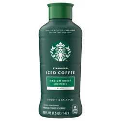 Starbucks Iced Coffee Lightly Sweetened Premium Coffee Beverage 48 Fluid Ounce Plastic Bottle