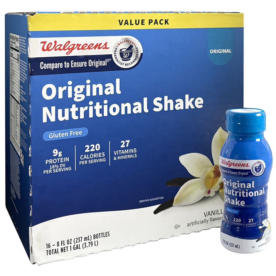 slide 5 of 5, Walgreens Nutritional Shake Regular, 16 ct; 8 oz