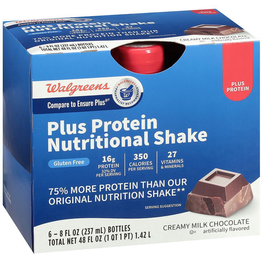 slide 4 of 5, Walgreens Nutritional Shake PLUS, 6 ct; 8 oz