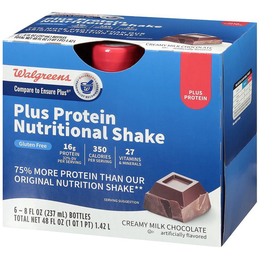 slide 3 of 5, Walgreens Nutritional Shake PLUS, 6 ct; 8 oz