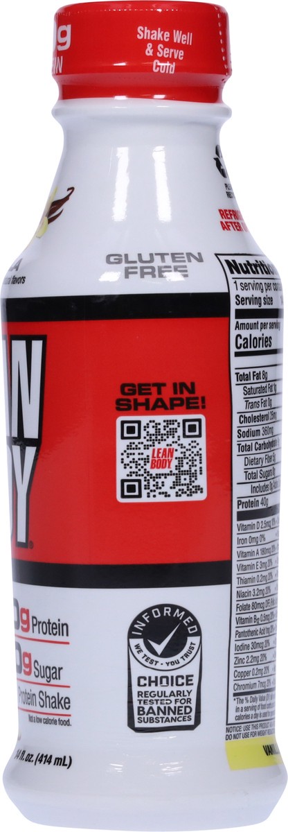 slide 3 of 9, Lean Body Vanilla Protein Shake 14 fl oz, 14 fl oz