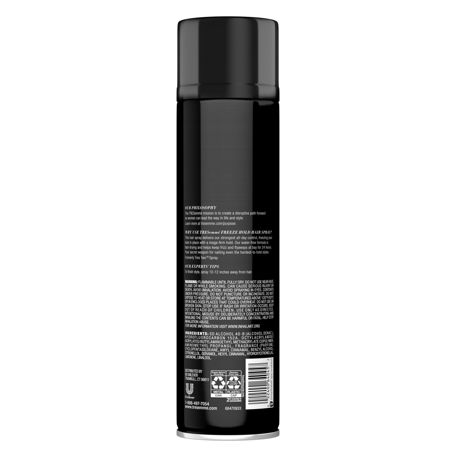 slide 4 of 4, TRESemmé Freeze Hold Hairspray Freeze Hold 11 Fl Oz, 11 oz
