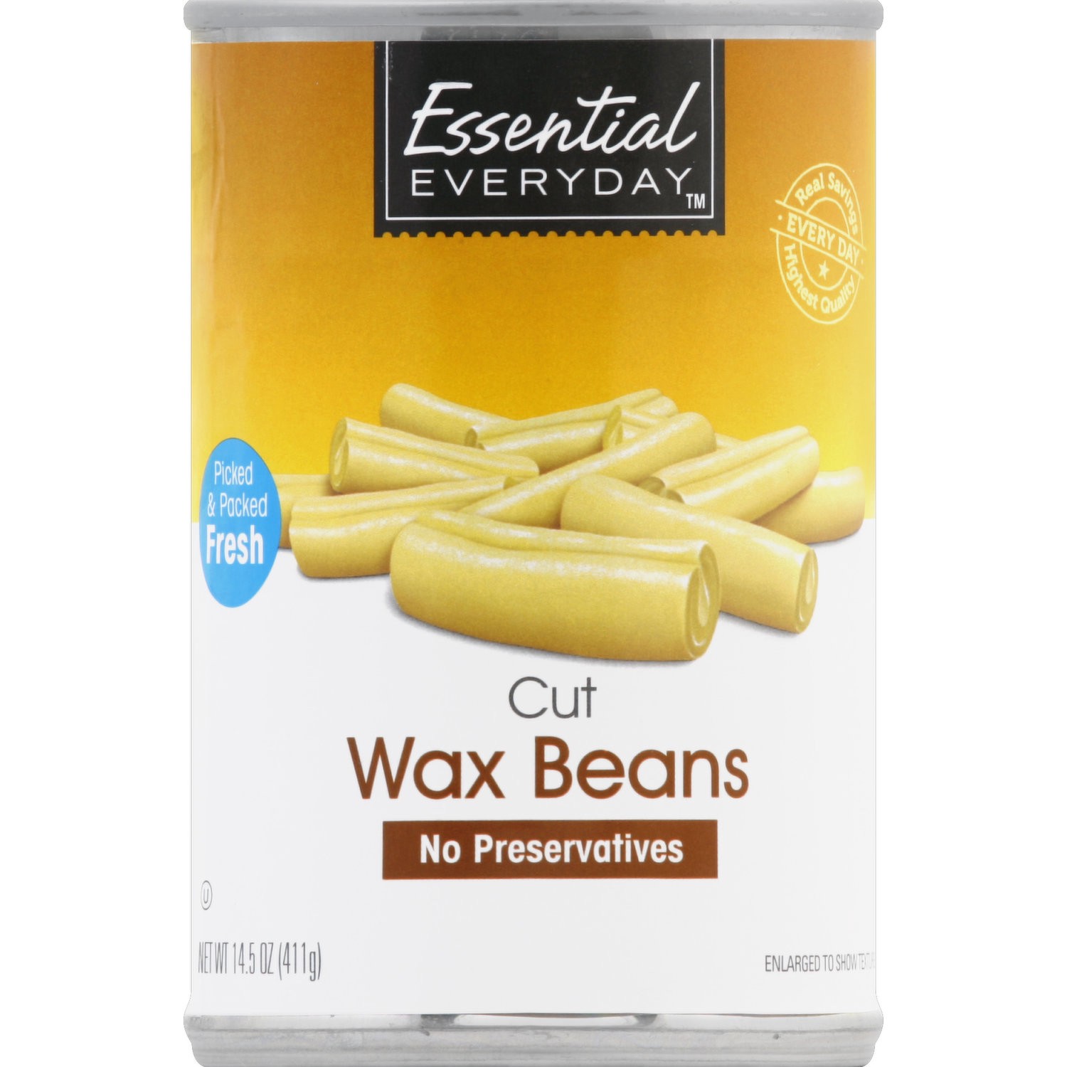 slide 1 of 1, Essential Everyday Cut Wax Beans, 14.5 oz