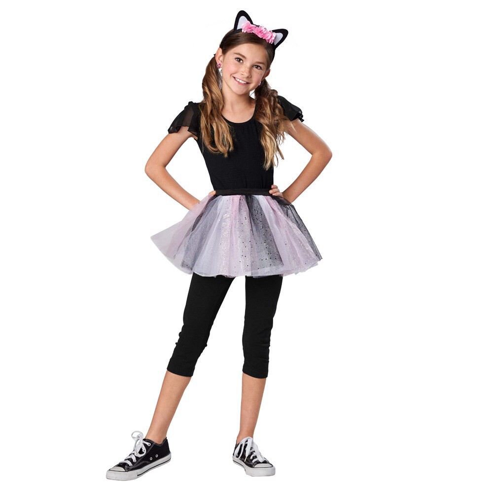 slide 2 of 2, Seasons Sparkle Kitty Tutu Costume Set, 1 ct