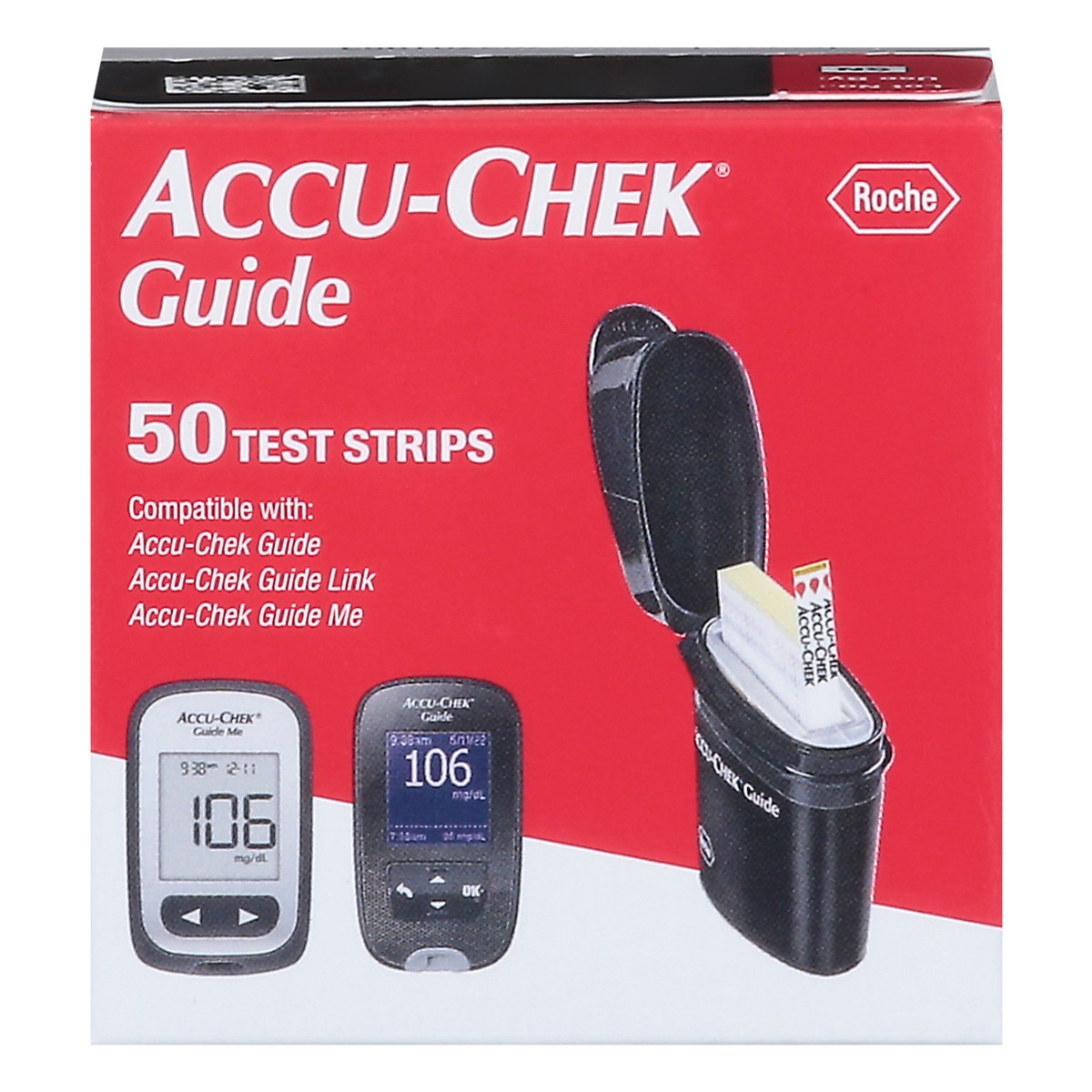 slide 1 of 9, Accu-Chek Guide Test Strips, 50 ct